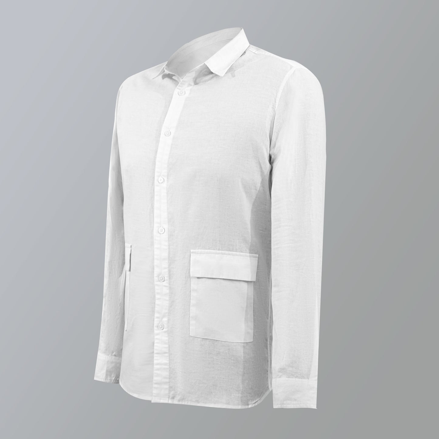 Men's Linen Shirt Long Sleeve Button UP C039