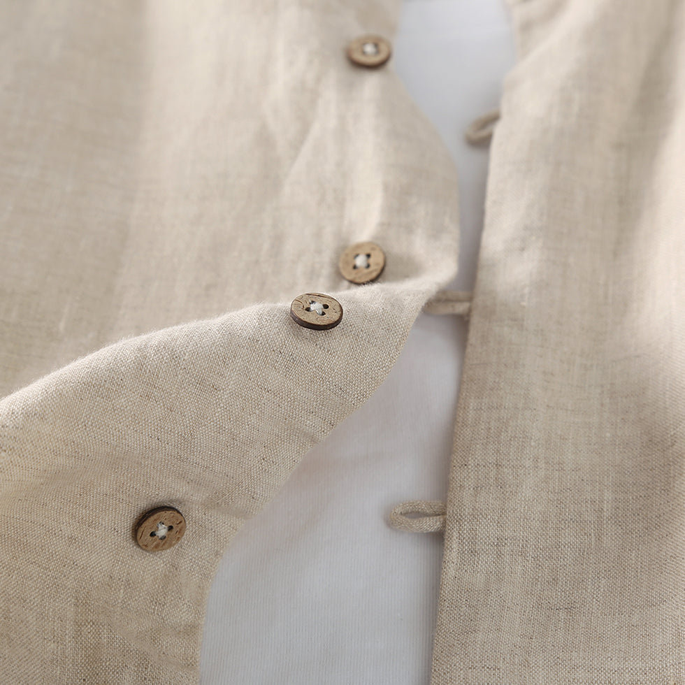 Men's Long Sleeve Linen Shirt C033