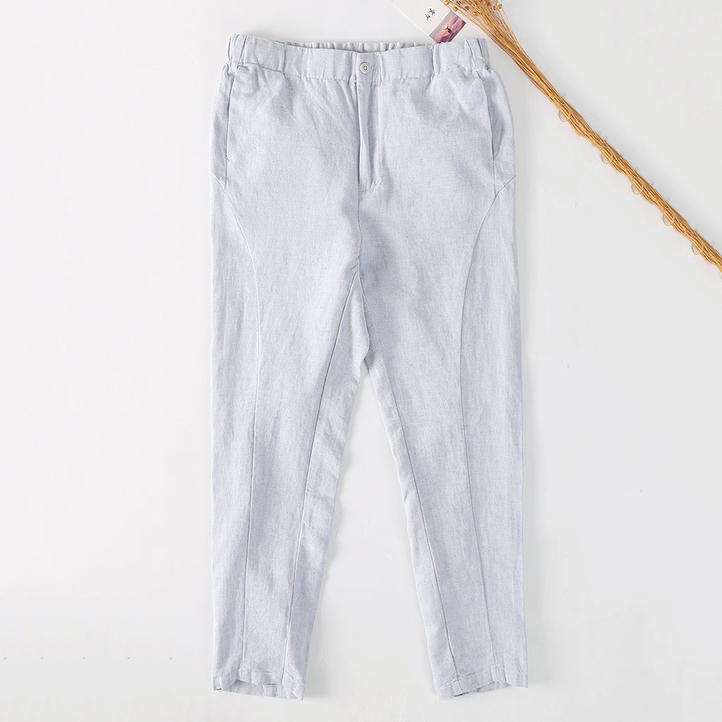 Men's Casual Linen Pant With Pockets C002