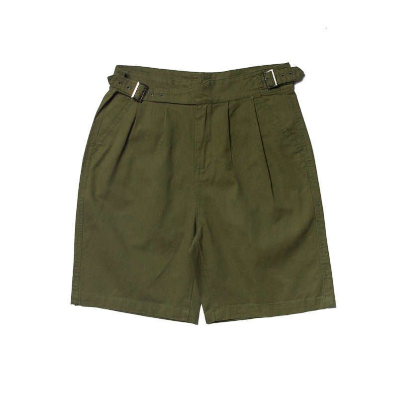 Men's Vintage Work Clothes High Waist Army Pants And Shorts