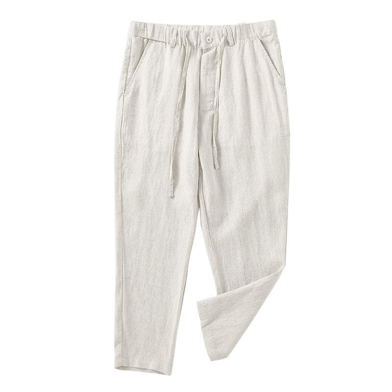 Men's 100% Linen Loose Fit Summer Pants C006