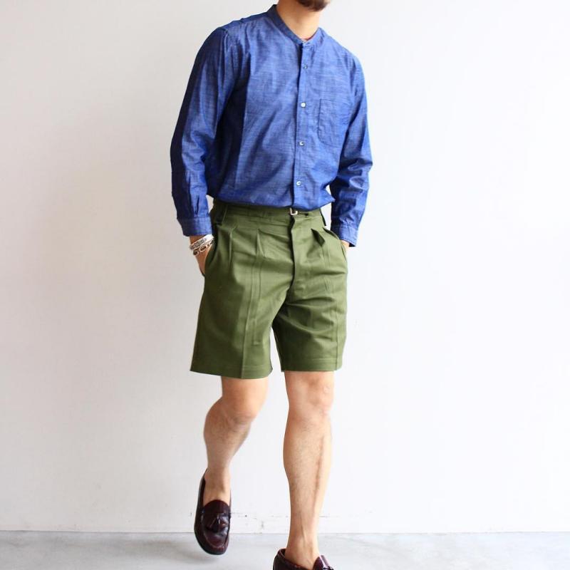 Men's Vintage Work Clothes High Waist Army Pants And Shorts