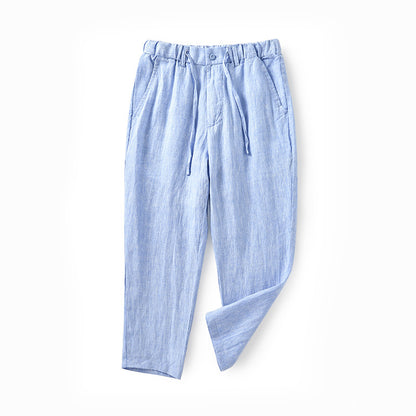 Men's 100% Linen Loose Fit Summer Pants C006