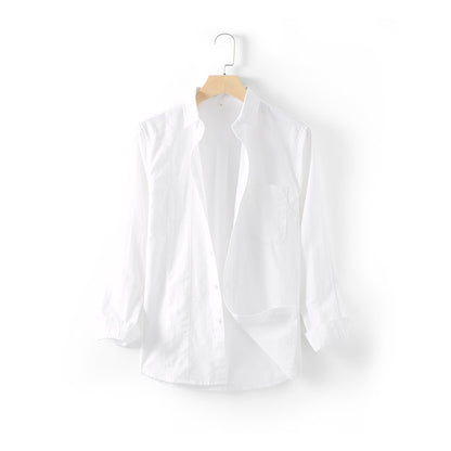 Men's 100% Linen Long Sleeve Regular-Fit Shirt D034